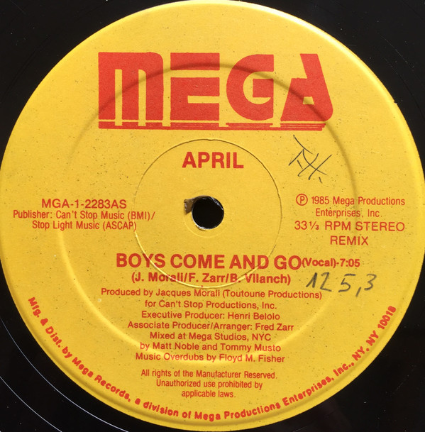 April - Boys Come And Go | Mega Records (MGA-1-2283)