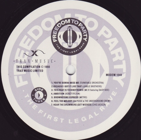 Various - Freedom To Party 1 - The First Legal Rave | Trax Music (MODEM 1048) - 7