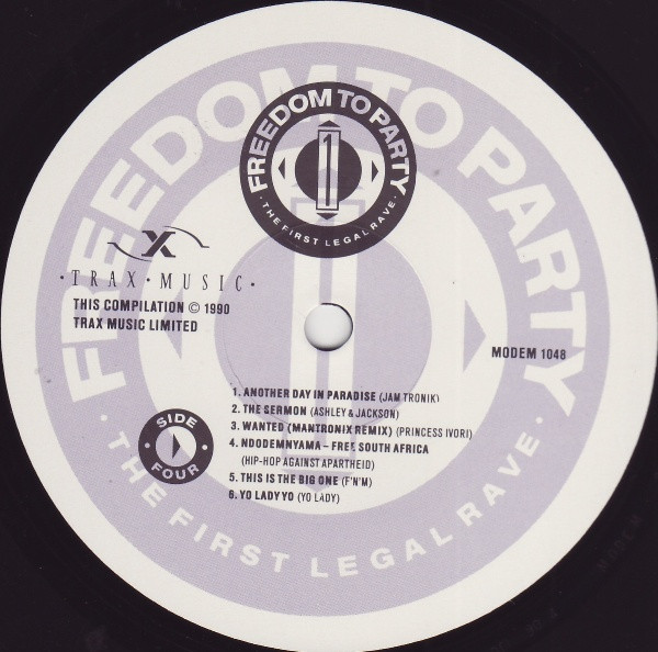 Various - Freedom To Party 1 - The First Legal Rave | Trax Music (MODEM 1048) - 8