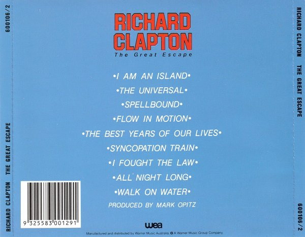 Richard Clapton - The Great Escape CD | WEA (6001062) - 2