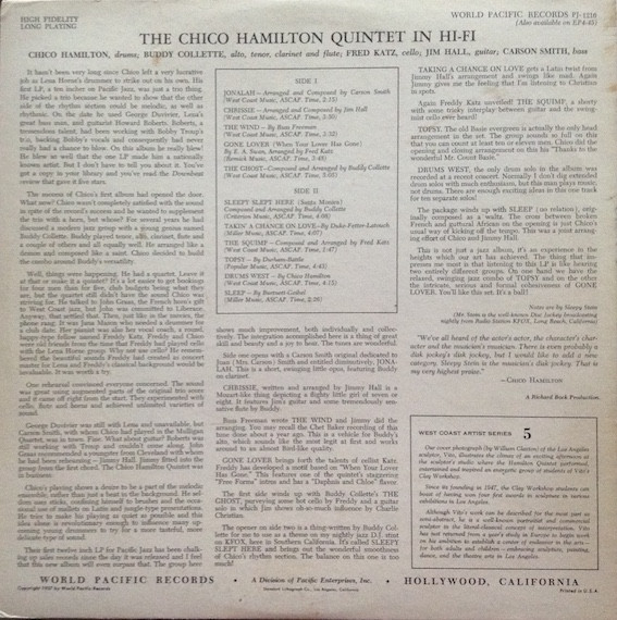 The Chico Hamilton Quintet - Hamilton In Hi-Fi | World Pacific Records (PJ-1216) - 2