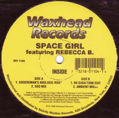 Space Girl Featuring Rebecca B - Inside | Waxhead Records (WH 1104)
