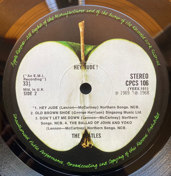 The Beatles - Hey Jude | Apple Records (CPCS 106) - 4 The Beatles - Hey Jude | Apple Records (CPCS 106) - 4