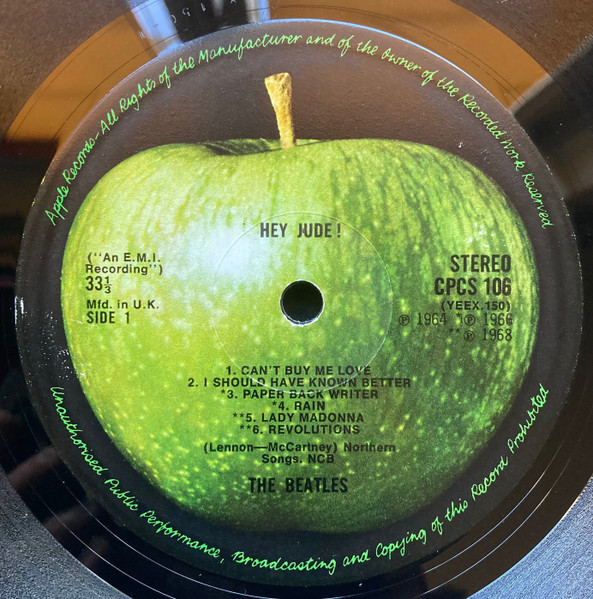 The Beatles - Hey Jude | Apple Records (CPCS 106) - 3 The Beatles - Hey Jude | Apple Records (CPCS 106) - 3