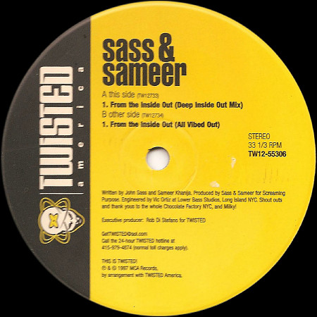 Sameer & Sass - From The Inside Out | Twisted America Records (TW12-55306)