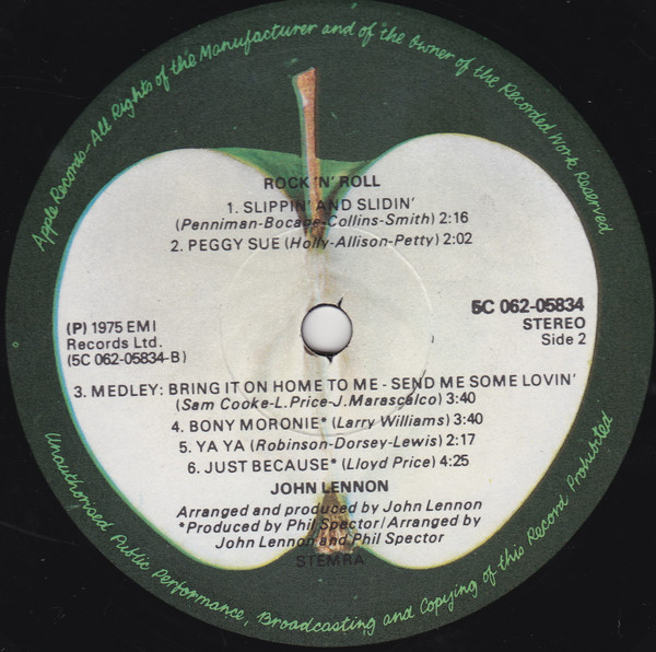 John Lennon - Rock 'N' Roll | Apple Records (5C 062-05834) - 4