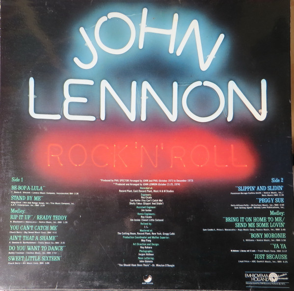 John Lennon - Rock 'N' Roll | Apple Records (5C 062-05834) - 2