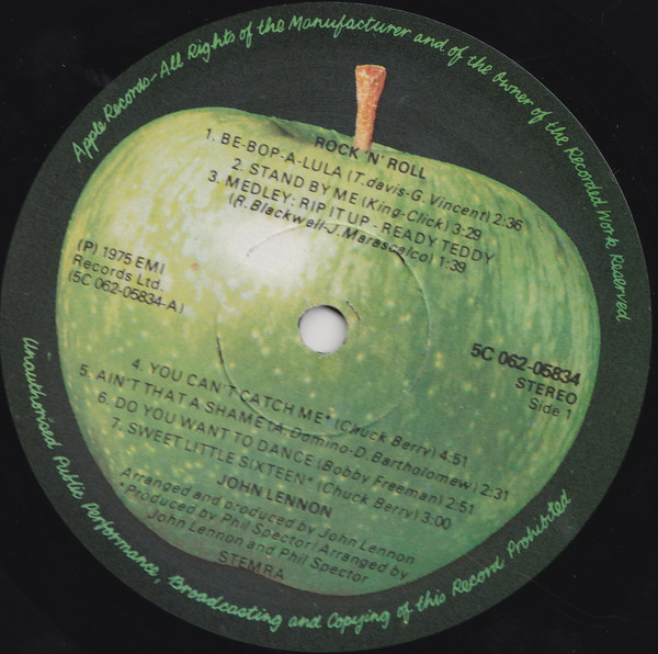 John Lennon - Rock 'N' Roll | Apple Records (5C 062-05834) - 3