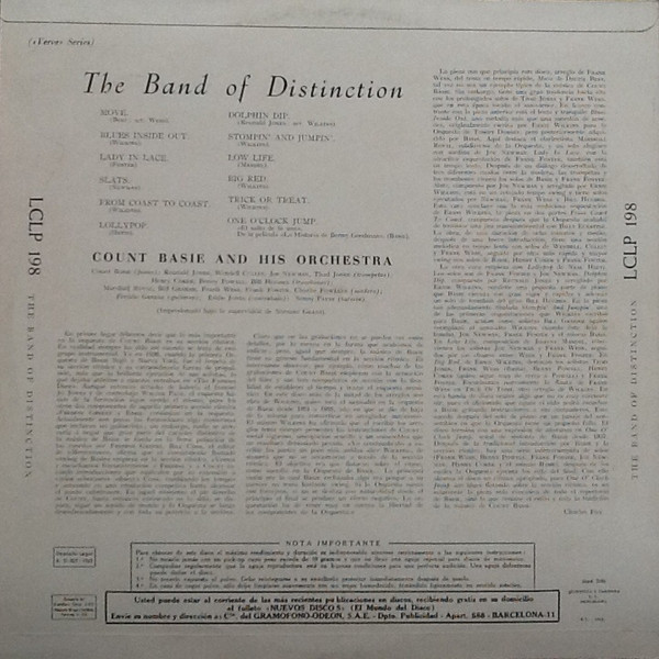 Count Basie Orchestra - The Band Of Distinction | La Voz De Su Amo (LCLP 198)