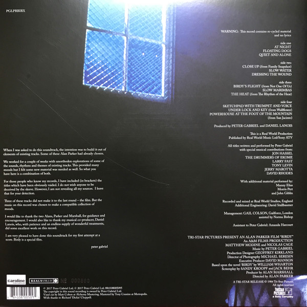 Peter Gabriel - Birdy | Real World Records (PGLPRBIRX) Peter Gabriel - Birdy | Real World Records (PGLPRBIRX)