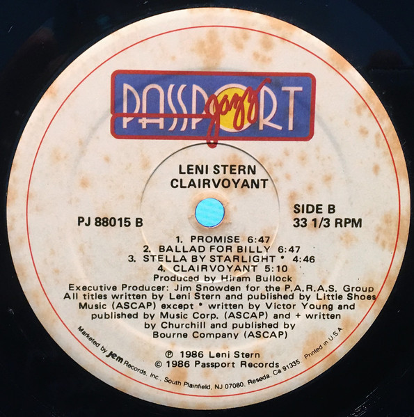 Leni Stern - Clairvoyant | Passport Jazz (PJ 88015) - 4
