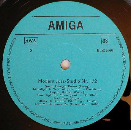 Various - Modern Jazz Studio Nr. 1/2 | AMIGA (8 50 849) - 4 Various - Modern Jazz Studio Nr. 1/2 | AMIGA (8 50 849) - 4