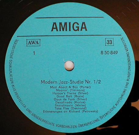 Various - Modern Jazz Studio Nr. 1/2 | AMIGA (8 50 849) - 3 Various - Modern Jazz Studio Nr. 1/2 | AMIGA (8 50 849) - 3