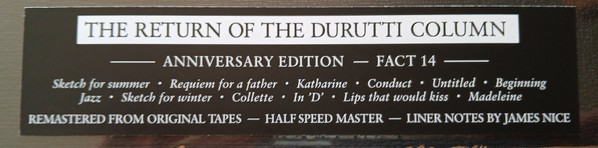 The Durutti Column - The Return Of The Durutti Column | London Records (FACT 14) - 2 The Durutti Column - The Return Of The Durutti Column | London Records (FACT 14) - 2