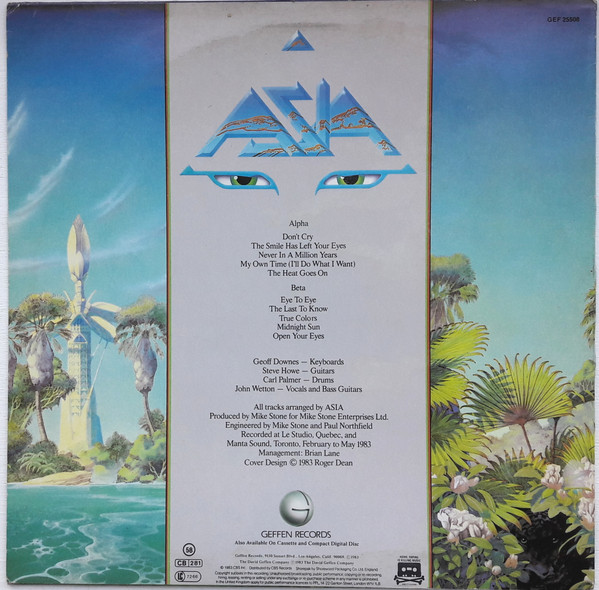 Asia - Alpha | Geffen Records (GEF 25508) - 2 Asia - Alpha | Geffen Records (GEF 25508) - 2