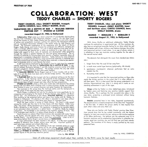 Teddy Charles / Shorty Rogers - Collaboration: West | Original Jazz Classics (OJC-122) - 3