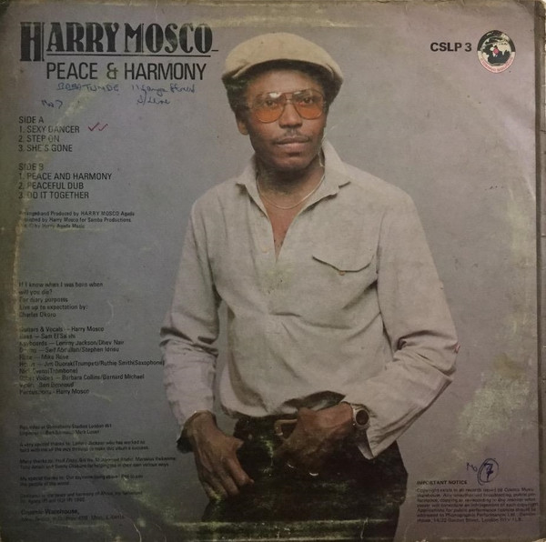 Harry Mosco - Peace & Harmony | Samba (SAM 001) - 2 Harry Mosco - Peace & Harmony | Samba (SAM 001) - 2