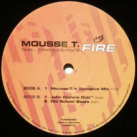 Mousse T. Feat. Emma Lanford - Fire | Peppermint Jam (PJMS0062) - 3