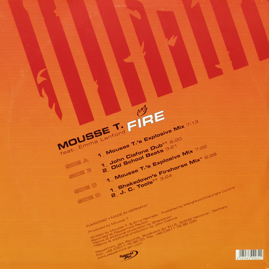 Mousse T. Feat. Emma Lanford - Fire | Peppermint Jam (PJMS0062) - 2