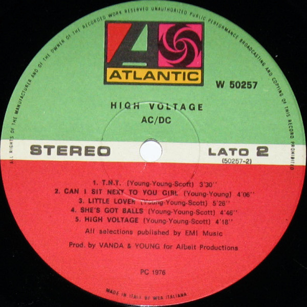 AC/DC - High Voltage | Atlantic (W 50257) - 4