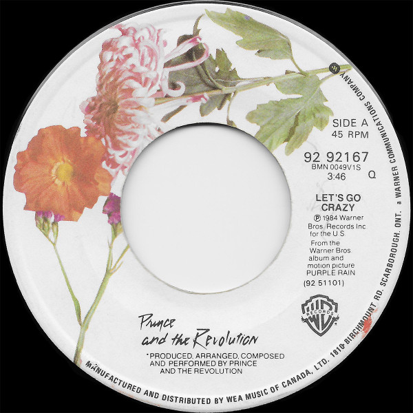 Prince And The Revolution - Let's Go Crazy | Warner Bros. Records (92 92167)