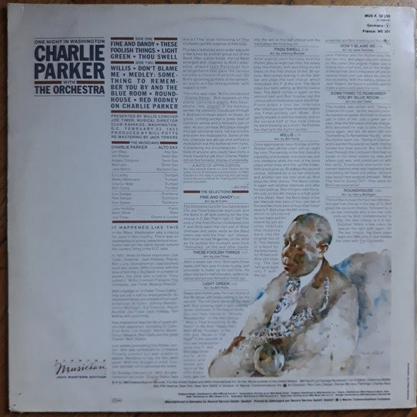 Charlie Parker With The Orchestra - One Night In Washington | Elektra Musician (MUS K 52 359) - 2