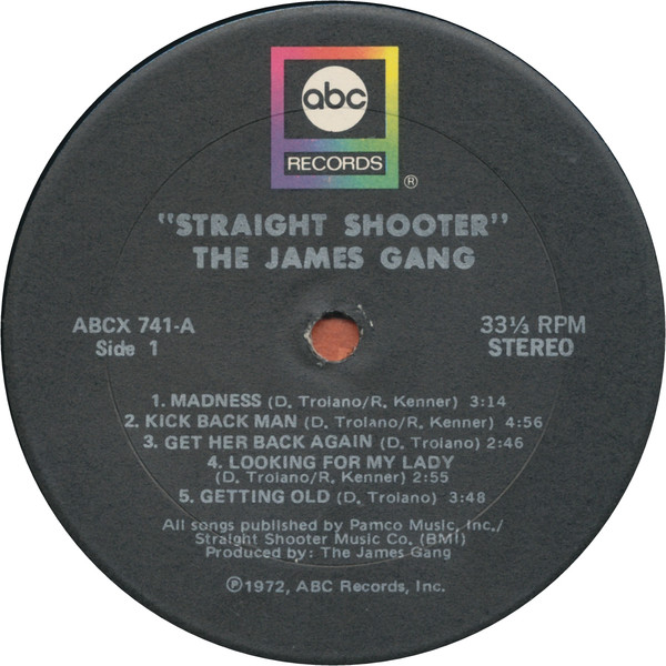 James Gang - Straight Shooter | ABC Records (ABCX-741) - 3
