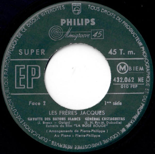 Les Frères Jacques - 1 - La Saint-Médard | Philips (432.062 BE) - 4
