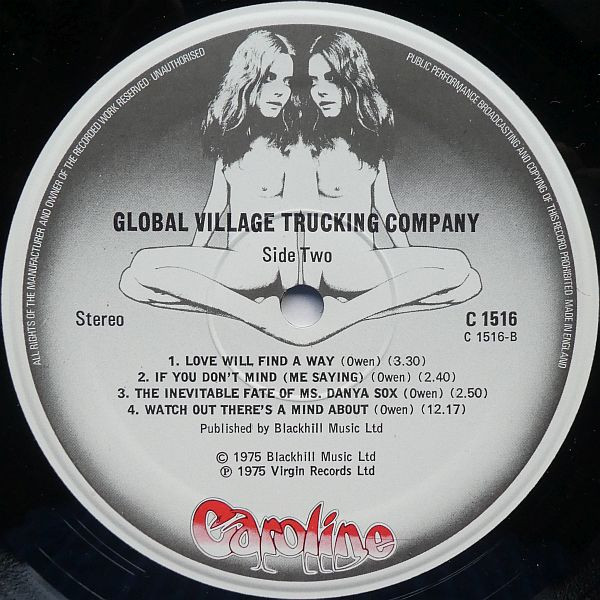 Global Village Trucking Co. - Global Village Trucking Company | Caroline Records (C1516) - 4