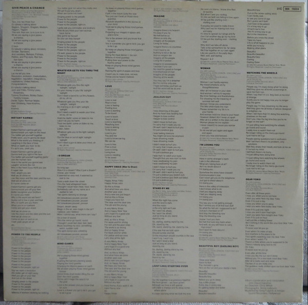 John Lennon - The John Lennon Collection | Parlophone (31C 066 78224) - 3