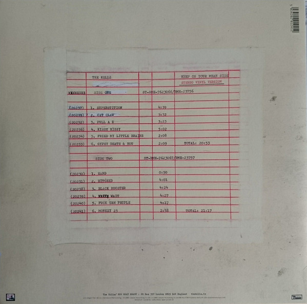 The Kills - Keep On Your Mean Side | Domino (WIGLP 124) - 3 The Kills - Keep On Your Mean Side | Domino (WIGLP 124) - 3