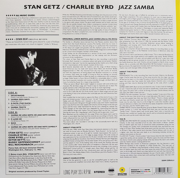 Stan Getz / Charlie Byrd - Jazz Samba | WaxTime In Color (950617) - 2