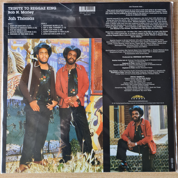Jah Thomas - Tribute To Reggae King Bob N. Marley | Burning Sounds (BSRLP845) - 2 Jah Thomas - Tribute To Reggae King Bob N. Marley | Burning Sounds (BSRLP845) - 2
