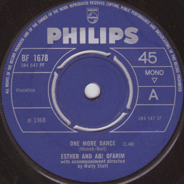 Esther & Abi Ofarim - One More Dance | Philips (BF 1678) Esther & Abi Ofarim - One More Dance | Philips (BF 1678)