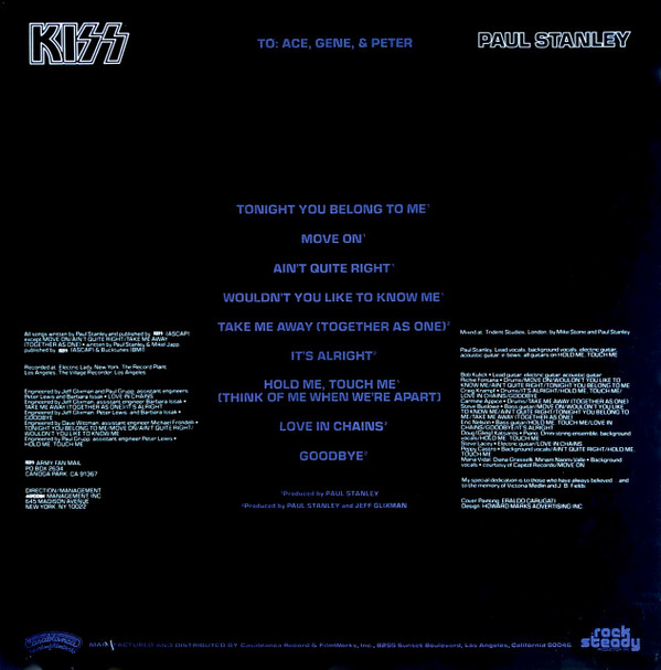 Kiss , Paul Stanley - Paul Stanley | Casablanca (NBLP 7123) - 2