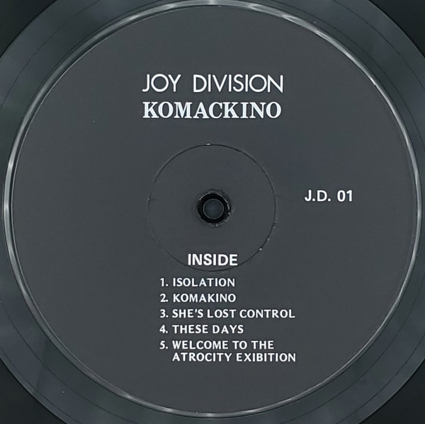 Joy Division - Komackino | Not On Label (Joy Division) (J.D. 01) - 4