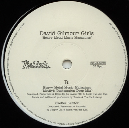 David Gilmour Girls - Heavy Metal Music Magazines | Relish Records (FOR 1109 6) - 2