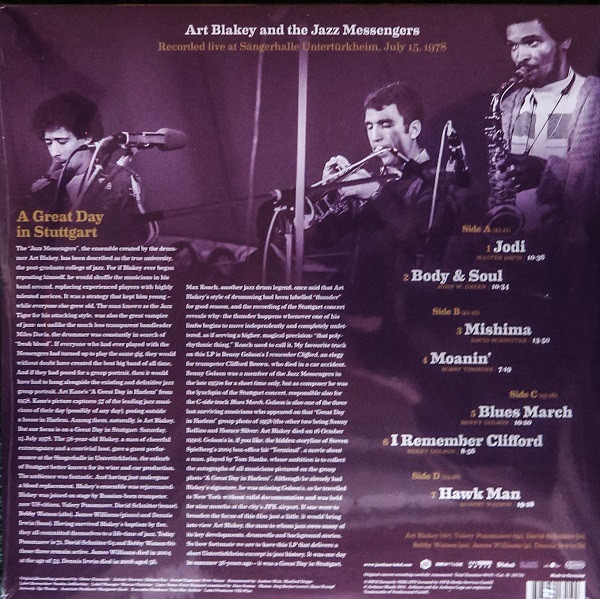 Art Blakey & The Jazz Messengers - Sängerhalle Untertürkheim July 15, 1978 | Jazzhaus (101 741) - 2 Art Blakey & The Jazz Messengers - Sängerhalle Untertürkheim July 15, 1978 | Jazzhaus (101 741) - 2