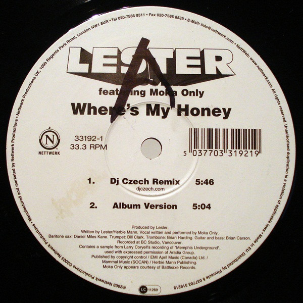Wicked Lester - Where's My Honey | Nettwerk (33192 - 1)