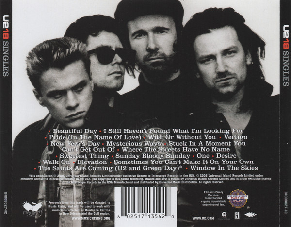 U2 - U218 Singles | Island Records (B0008027-02) - 2