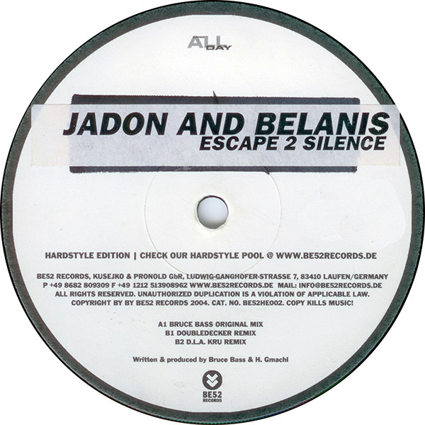 Jadon & Belanis - Escape 2 Silence | BE52 Records (BE52HE002)