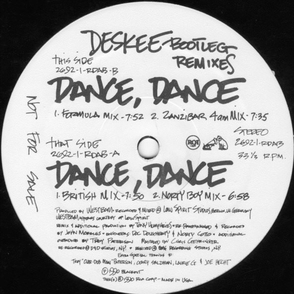 Deskee - Dance, Dance (Bootleg Remixes) | RCA (2692-1-RDAB)