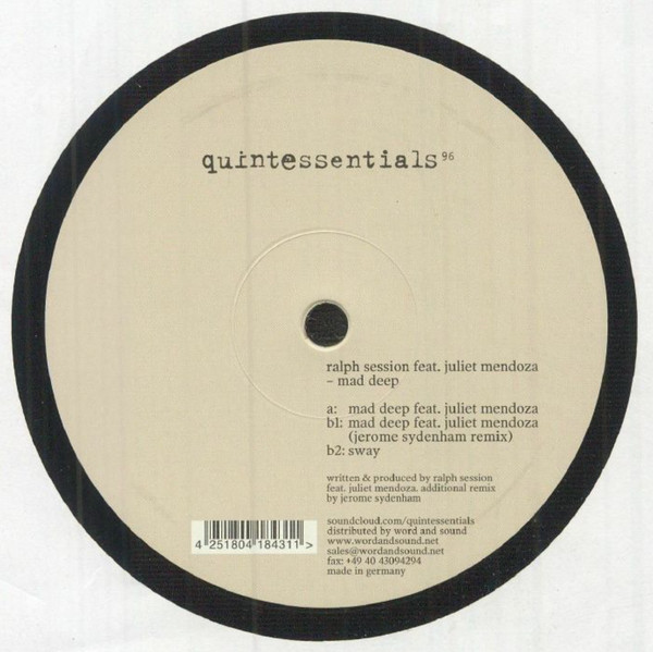 Ralph Session - Mad Deep | Quintessentials (QUINTESSE 96) - main