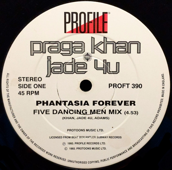 Praga Khan + Jade 4U - Phantasia Forever | Profile Records (PROFT 390) - 3
