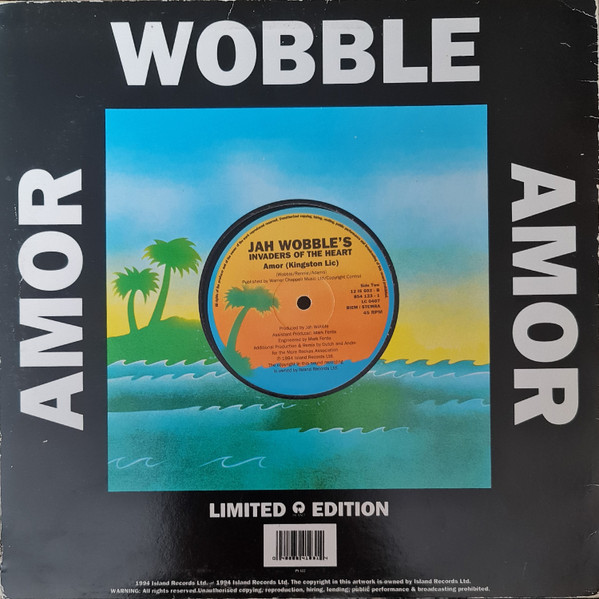 Jah Wobble's Invaders Of The Heart - Amor | Island Records (12 IS 602) - 2
