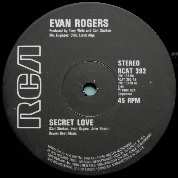Evan Rogers - Secret Love | RCA (RCAT 392) - 3