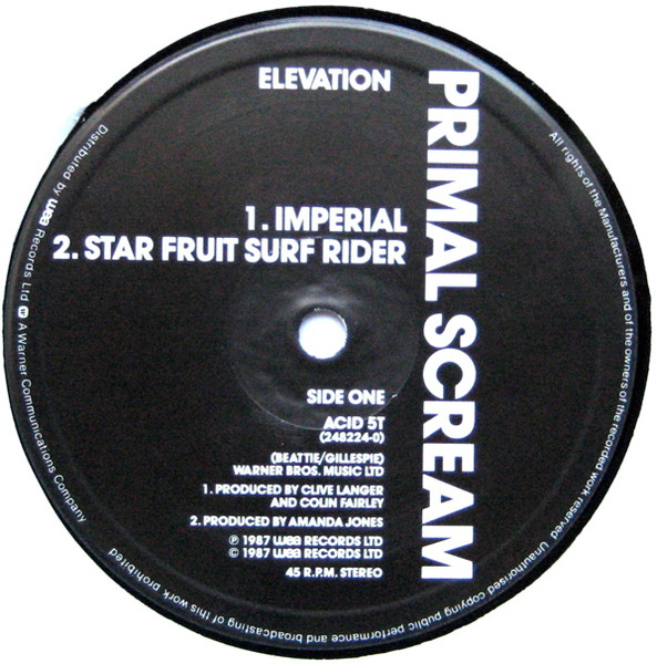 Primal Scream - Imperial | Elevation (ACID 5T) - 3