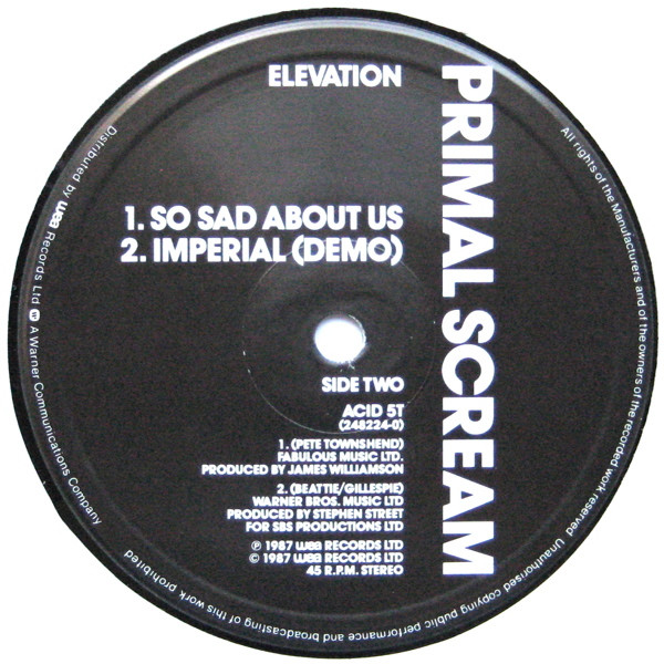Primal Scream - Imperial | Elevation (ACID 5T) - 4