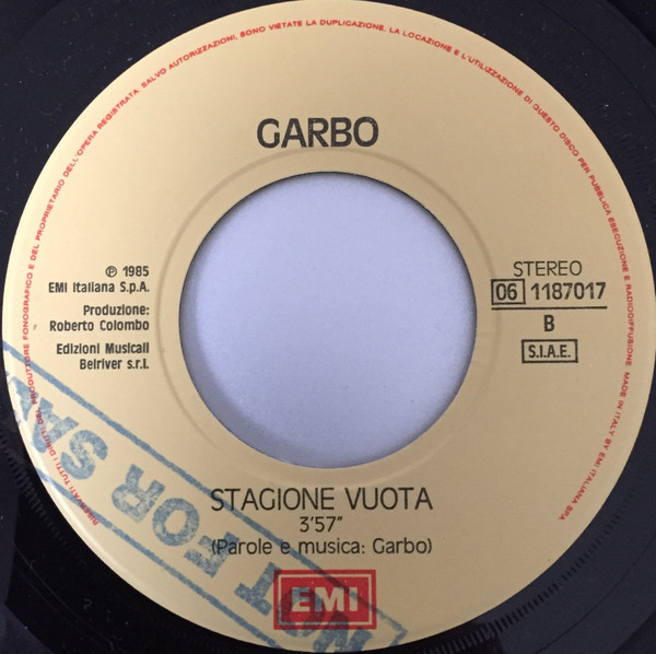 Garbo - Cose Veloci | EMI (06 1187017) - 4