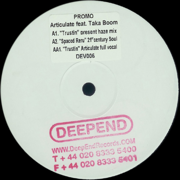 Articulate Feat. Taka Boom - Trustin | DeepEnd Records (DEV006)